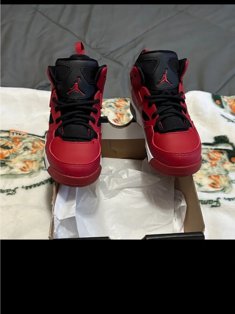 Jordan Kids' High-Top Sneakers in Red and Black